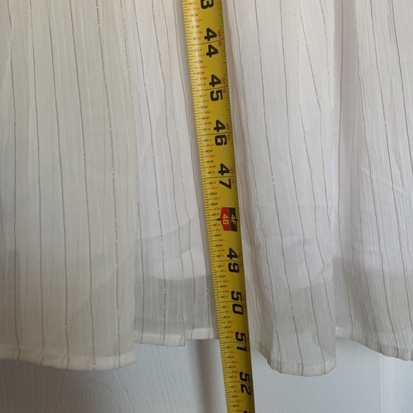 NWT Torrid White with Gold Pin stripes Sun Dress Size 1 - Picture 12 of 12